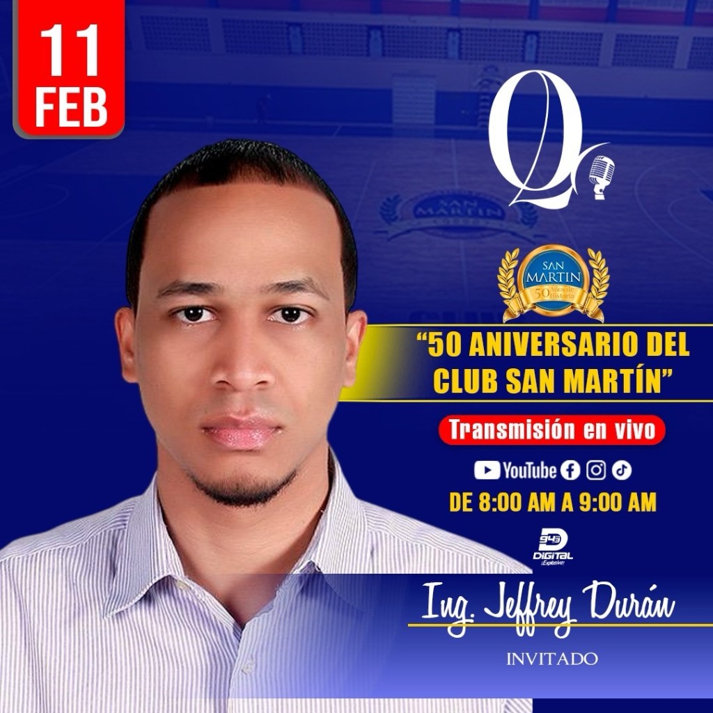 Entrevista con el Ing. Jeffrey Durán presidente del Club San Martín en el marco del 50 aniversario del&nbsp;club